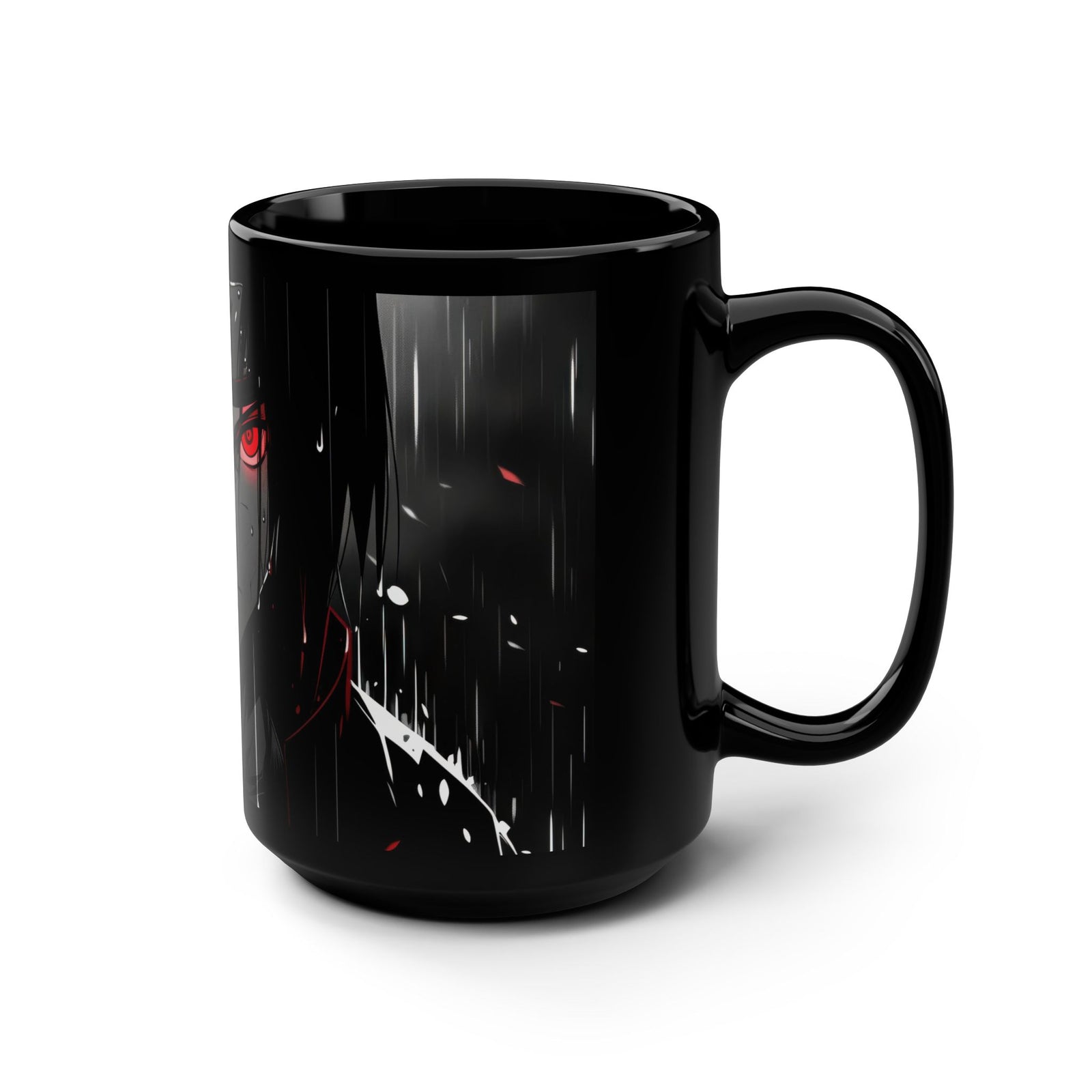 Naruto Themed Black Mug, 15oz, Anime Gift for Fans, Unique Coffee Cup, Perfect for Birthdays, Holidays, Collectibles, Daily Use
