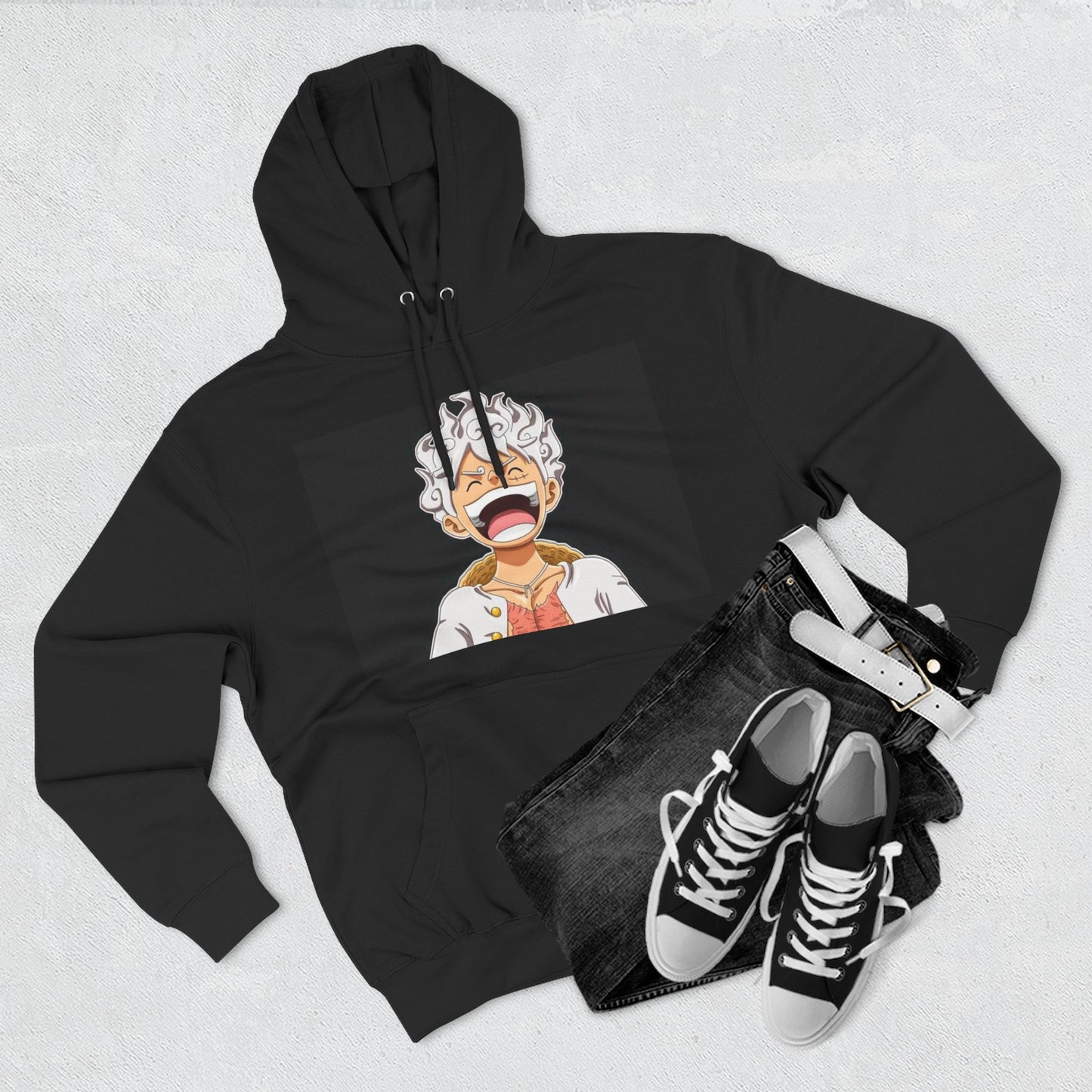 Monke D Luffy Inspired Anime Fleece Hoodie