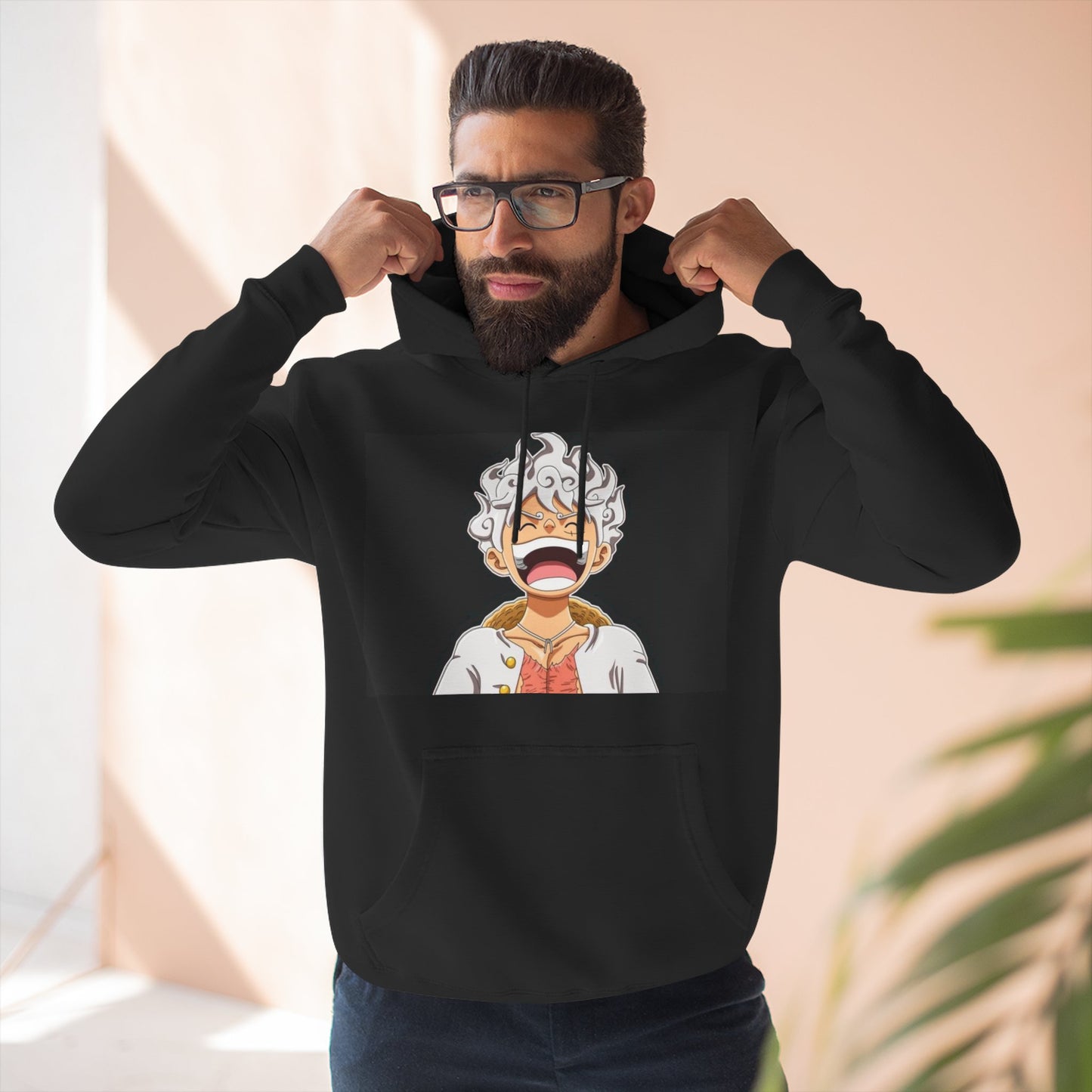 Monke D Luffy Inspired Anime Fleece Hoodie