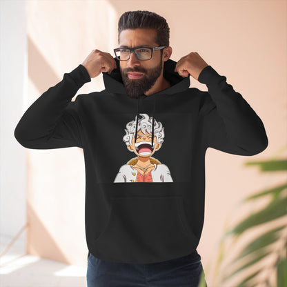 Monke D Luffy Inspired Anime Fleece Hoodie